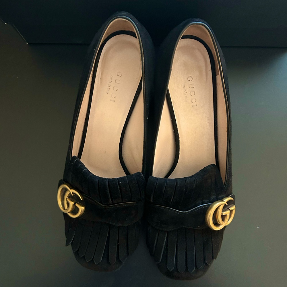 Gucci GG MARMONT MID-HEEL PUMPS
